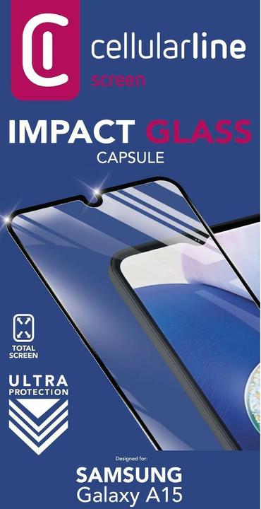 Produktbild Cellularline Impact Glass Capsule Samsung A15 5G (1 Stück, Samsung Galaxy A15)