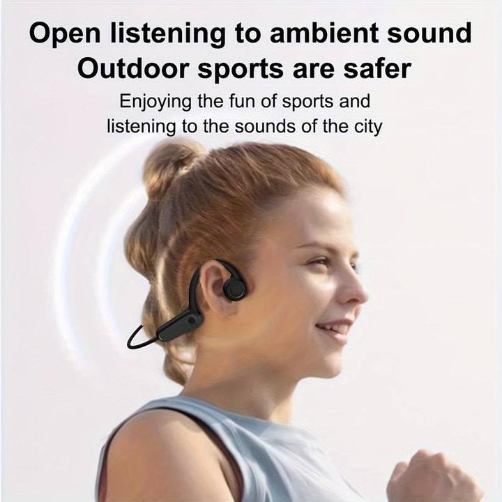 Image du produit PhoneLook Ecouteurs à conduction osseuse Bluetooth sans fil véritable pour le sport running vélo fitness (ANC, 11 h, Sans fil)