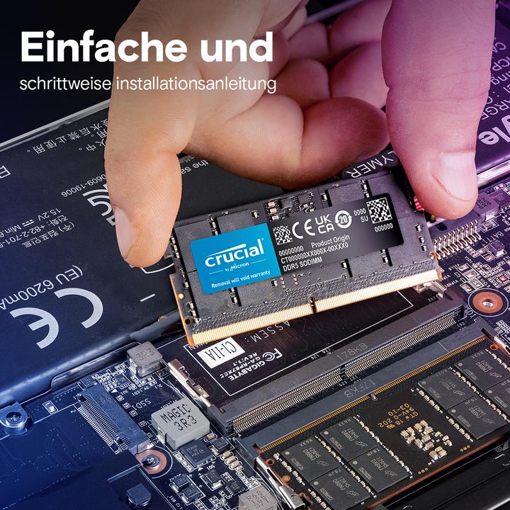 Produktbild Crucial SORAM D5 5600 64GB CL46 (1 x 64GB, 5600 MHz, DDR5-RAM, SO-DIMM)