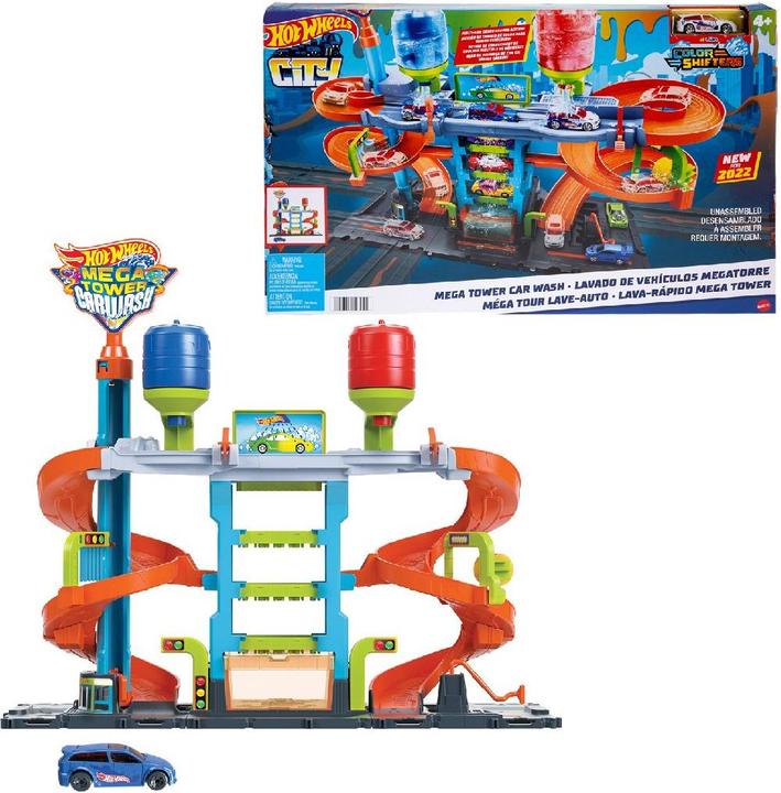 Produktbild Hot Wheels City Mega Turm Autowaschanlage