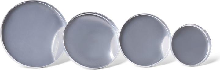 Produktbild Novaliv 8x Kerzentülle ohne Dorn 9cm SILBER Kerzenteller zur Dekoration Adventskranzdekor Stecken