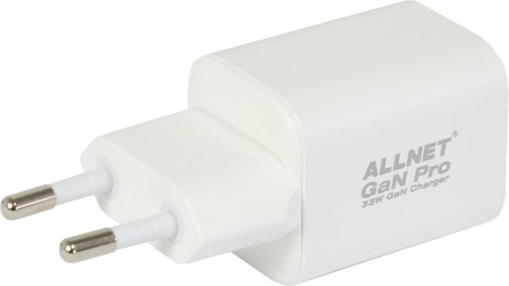 Produktbild Allnet Ersatznetzteil QC USB-C PD GaN Netzteil Power Supply 33 Watt 1x USB Typ-A QC, 1x USB Typ-C** (33 W)