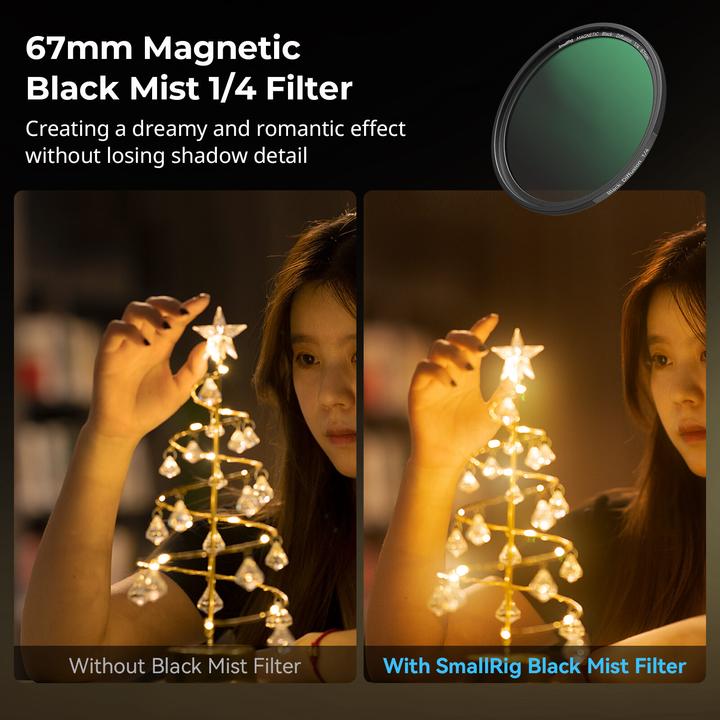 Actual product image SmallRig 5-in-1 Attachable Filter Kit (67 mm, Black Mist Filter)