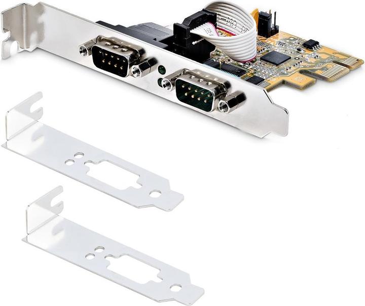 Produktbild StarTech COM 2 Port PCI Express Serielle Schnittstellenkarte PCIe auf RS232 Karte Serielle Adapter K