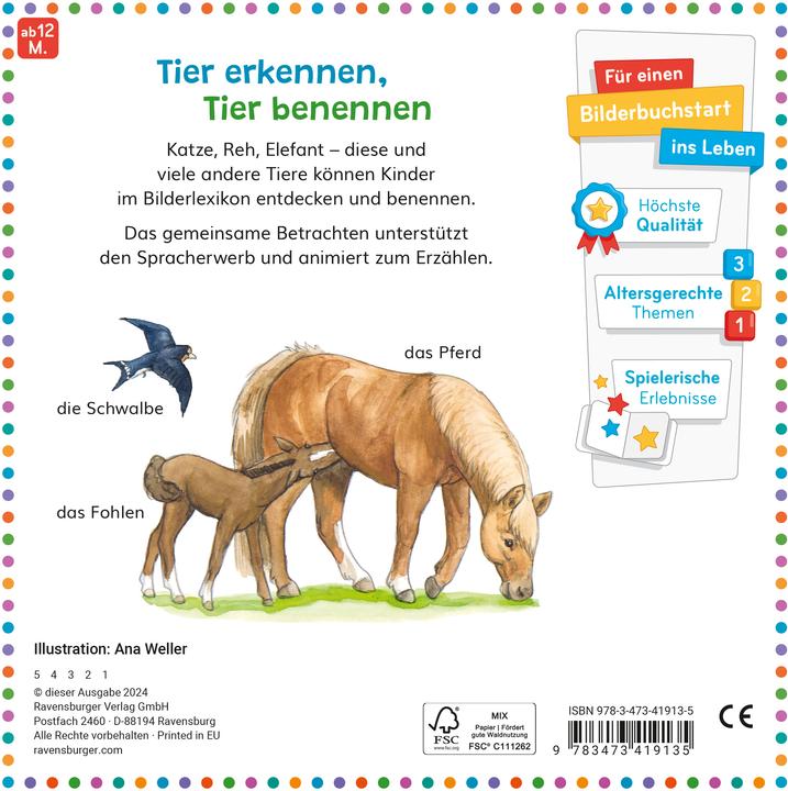 Productafbeelding Ravensburger Mein allererstes Tierlexikon (Duits, Ana Weller, 2024)