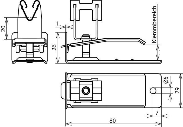 Image du produit Dehn Support de câble de toit pour panneaux de toit/mur 206399