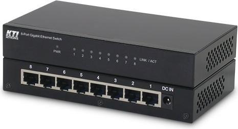 Actual product image KTI Networks 8 x 10/100/1000 Mbps port unmanaged Gigabit swith KGS-SOHO 8 SWITCH (8 Ports)
