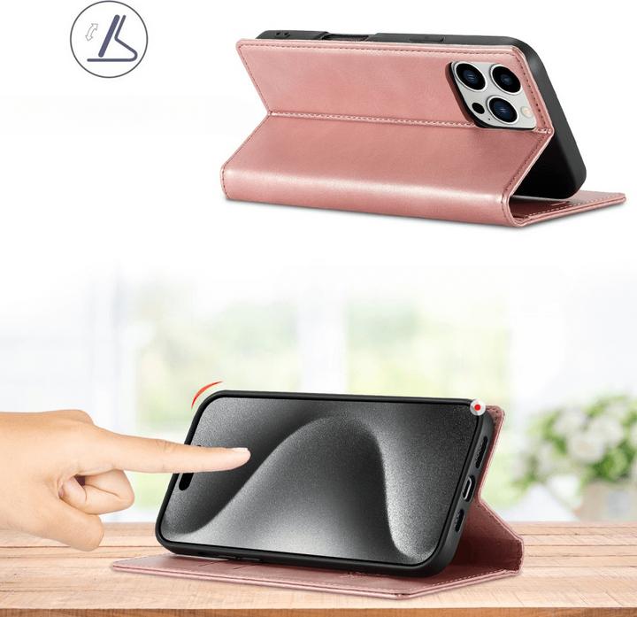 Actual product image LC.Imeeke iPhone 16 Pro - Flip Case Vintage (Apple iPhone 16 Pro)
