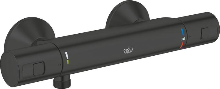 Produktbild Grohe Precision Start QuickFix Thermostatarmatur für Brause, mattschwarz