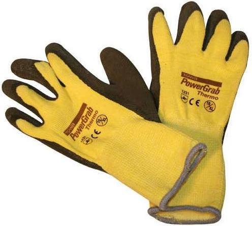 Actual product image Kerbl PowerGrab Thermo size 10/XL yellow Kniths. Latex w. Acrylic lining (10)