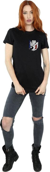 Produktbild Looney Tunes Pepe Le Pew Face Faux Pocket TShirt (M)