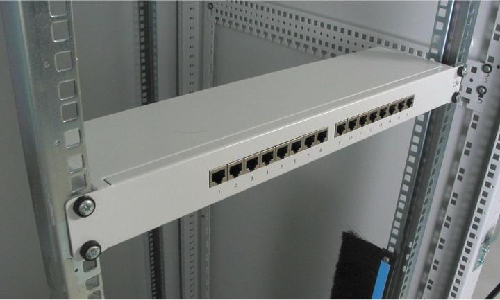Produktbild equip 19" Patchpanel: 16 Port, 1HE, grau