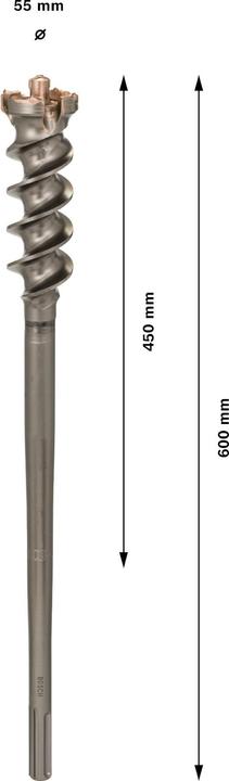 Produktbild Bosch Professional Zubehör PRO SDS max-9 Break Through Bohrer, 55 x 450 x 600 mm (55 Millimeter)