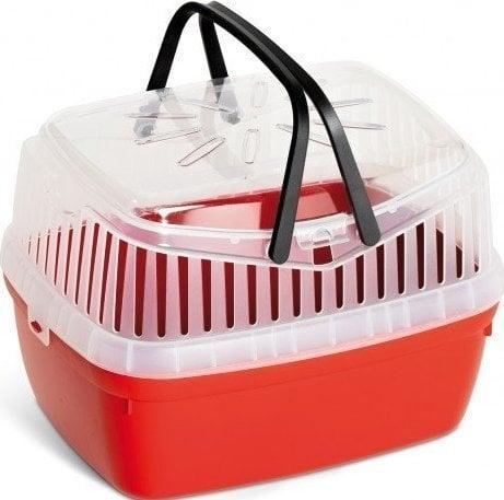 Produktbild Panama Pet Transporter für Nagetiere und Kaninchen, rot, 30x23x21cm (Nager, Atmungsaktiv, Abschliessbar)