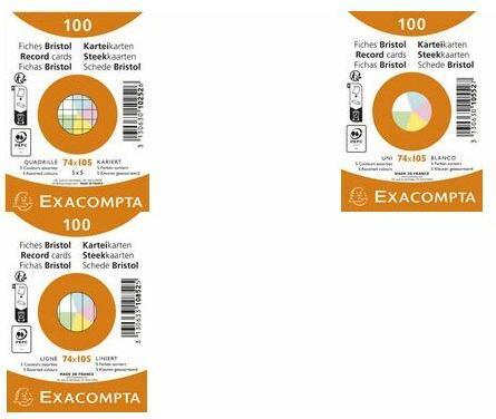 Produktbild Exacompta Karteikarten (74 x 105 mm, 205 g/m², 100 x)