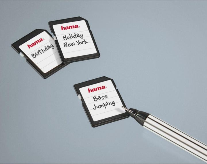 Actual product image Hama Memory card labels SD/MMC 18 pieces bw/ws