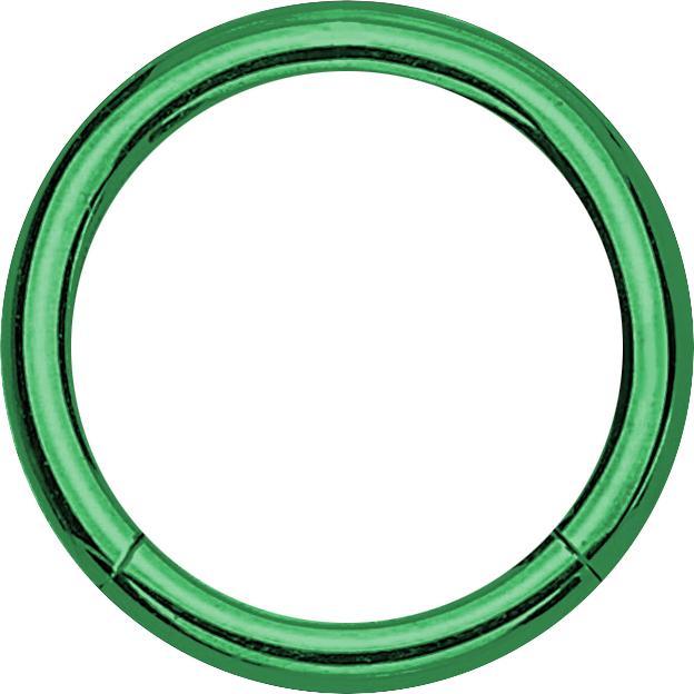 Star Piercing Micro Segmentring klappbar grün (ohne Messing, Chirurgenstahl 316L)