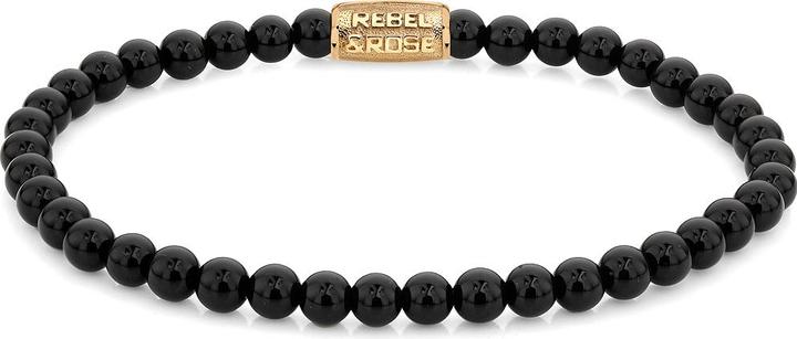 Immagine prodotto Rebel & Rose Bracciale in velluto nero RR-40108-G-XS Donna (15 cm, Onice, Acero inoxidable)