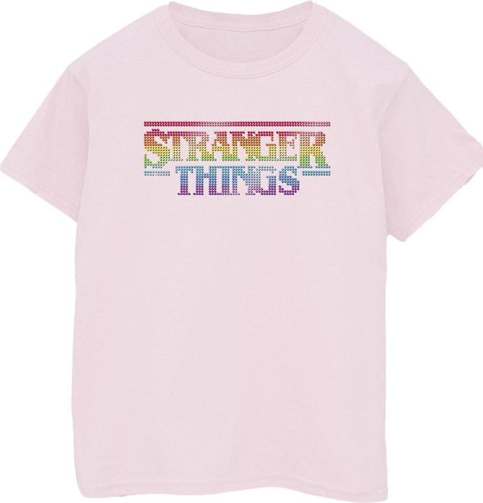 Netflix Stranger Things Rainbow Dot Logo TShirt (S)