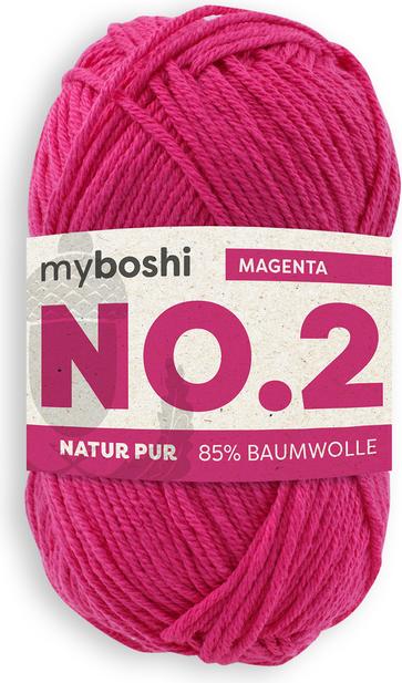Produktbild Myboshi Wolle Nr.2 col.262 magenta 50 g, 100 m, 85 % CO, 15 % KP