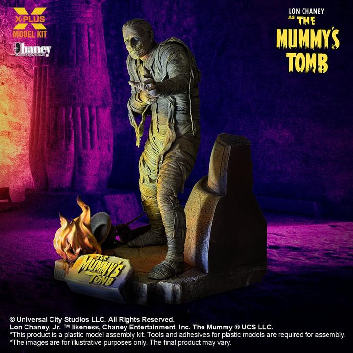 Actual product image X-Plus The Tomb of the Mummy Plastic Model Kit 1/8 Lon Chaney Jr. as Mummy 23 cm
