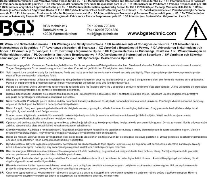 Produktbild BGS Druckluft-Öl-Absauggerät 70 l