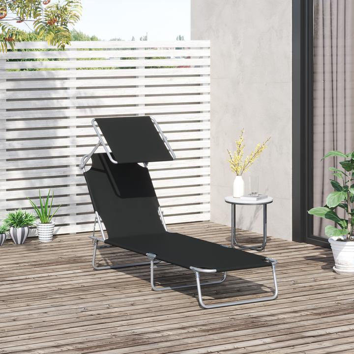 Image du produit Outsunny Bain de soleil avec protection solaire (187 cm)