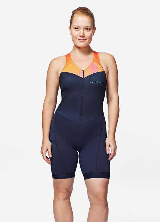 Van rysel Women'S Short-Distance Triathlon Trisuit - Navy/Orange (M)