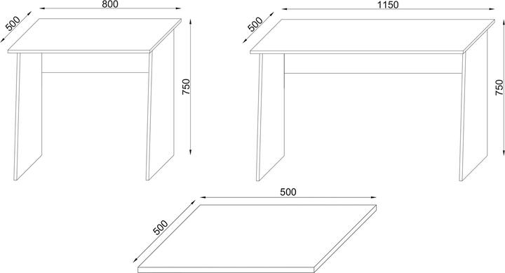 Actual product image VCM Wood corner desk computer table Masola (80 x 50 x 74 cm, 110 x 50 x 74 cm)