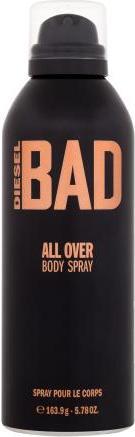 Actual product image Diesel BAD Body Spray Aftershave For Men Woody Masculine Scent 200ml (Aftershave spray pump, 200 ml)