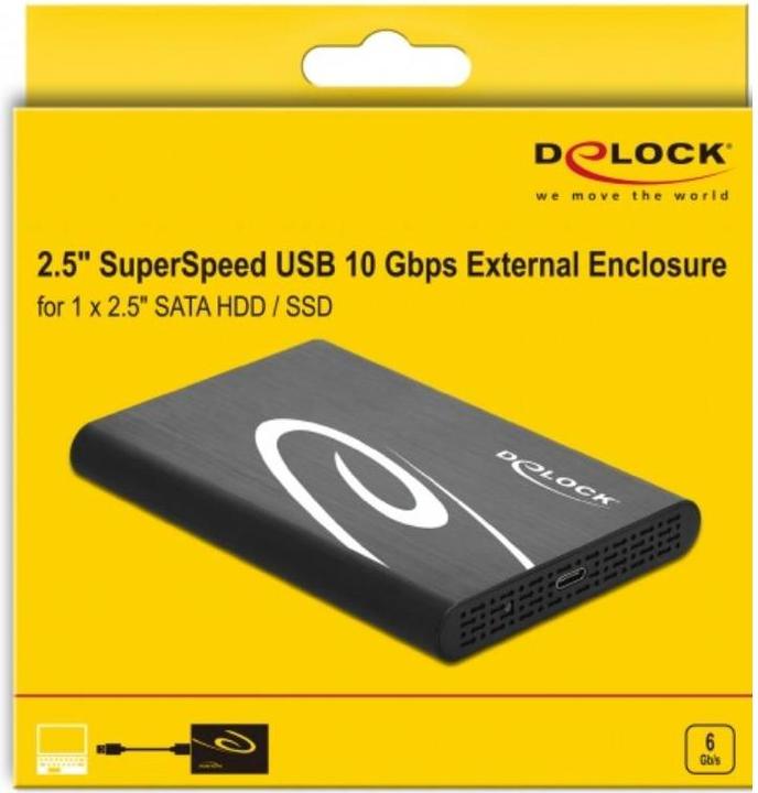Actual product image Delock 2.5" External Enclosure SATA HDD / SSD > USB3.0 (2.5")