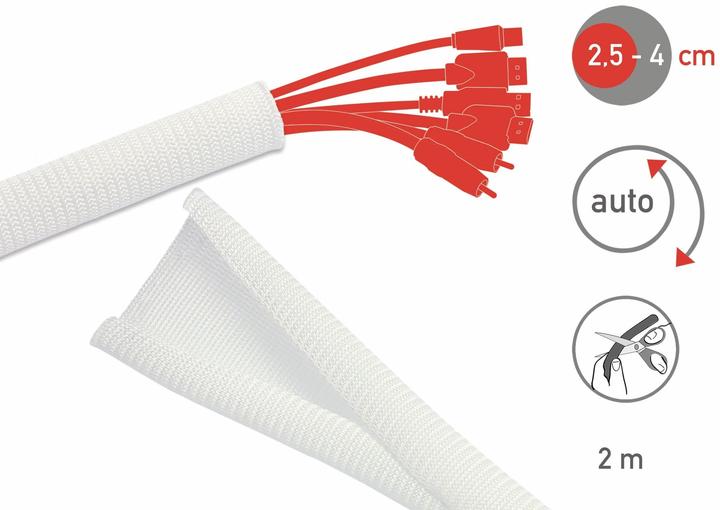 Produktbild Label-the-cable Kabelorganisator Weiss 1 Stück (LTC 5120) (Kabelschlauch, 200 cm)