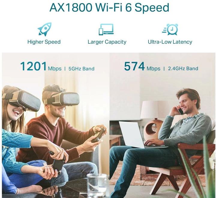 Actual product image TP-Link RE605X (1201 Mbit/s, 574 Mbit/s)
