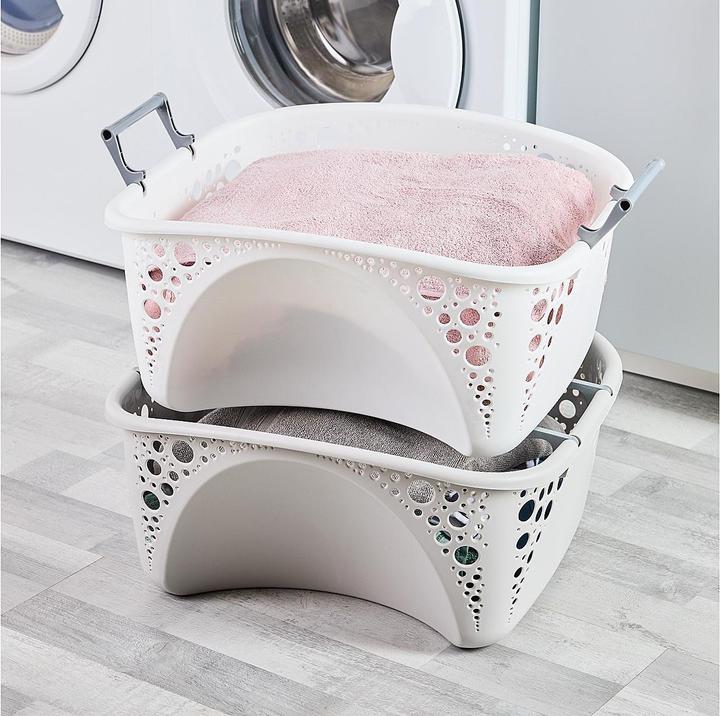 Image du produit Panier à linge 40l empilable gris (40 l)