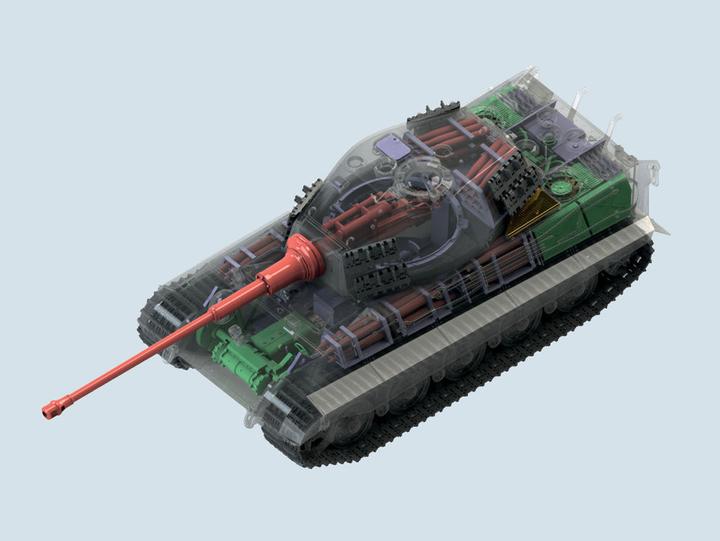 Actual product image ICM Pz.Kpfw. VI Ausf.B King Tiger late productioen with full interior