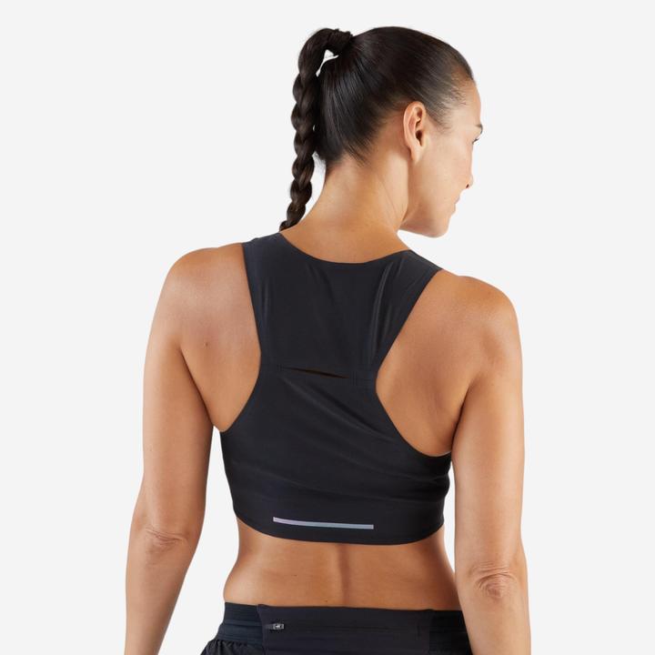 Immagine prodotto Kiprun Laufshirt Crop Top Damen leicht - Race Crop Light 900 schwarz Méline Rollin (XS)