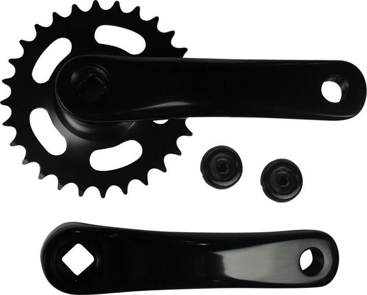 Produktbild Mustang Velo Kettenradgarnitur 28Z. 127mm Alu schwarz ohne Kettenschutz (127 mm)