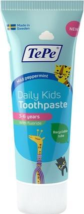 Image du produit TePe Daily Kids Dentifrice quotidien au fluor pour les enfants de 3 à 6 ans - Prévient les caries - (50 ml)