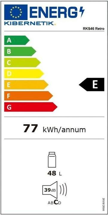 Etichetta energetica Kibernetik RKS46 (48 l)