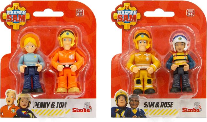 Actual product image Simba Fireman Sam 10925285038 3 Years 2.75" Figures Sam+Tom Penny+Tom Random