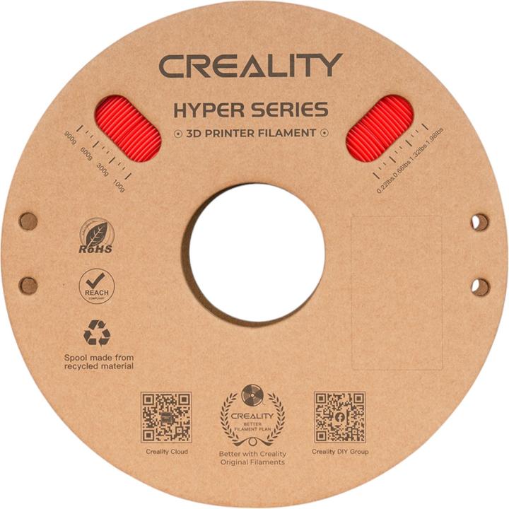 Actual product image Creality Hyper Speed (PLA, 1.75 mm, 1000 g, Red)