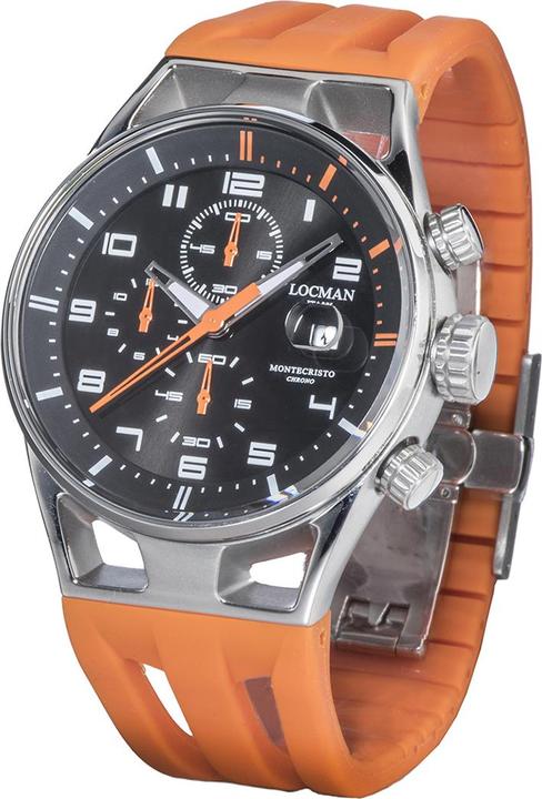 Immagine prodotto Locman Italia Orologio da uomo Montecristo Chrono arancione 41 mm Ref. 0542 (Cronografo, 41 mm)