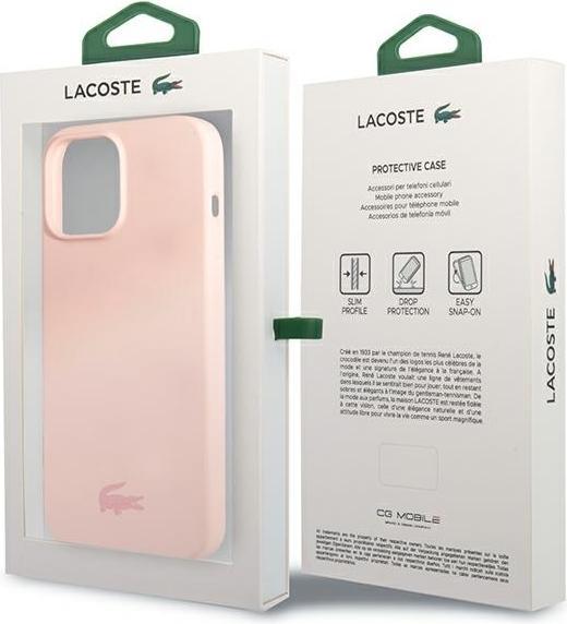 Actual product image Lacoste iPhone 13 Pro Max Liquid Silicone Glossy Printing Logo Case (Apple iPhone 13 Pro Max)