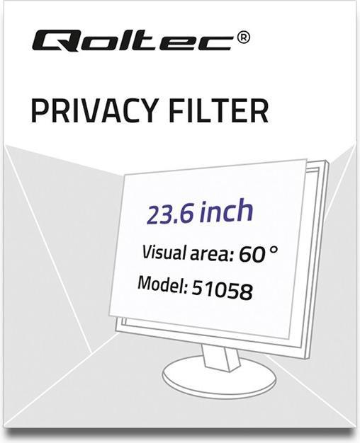 Actual product image Qoltec 51058 - Monitor - Transparent - Privacy - 16:9 - 59.9 cm (23.6 inch) - 522 (20.57", 16 : 9)