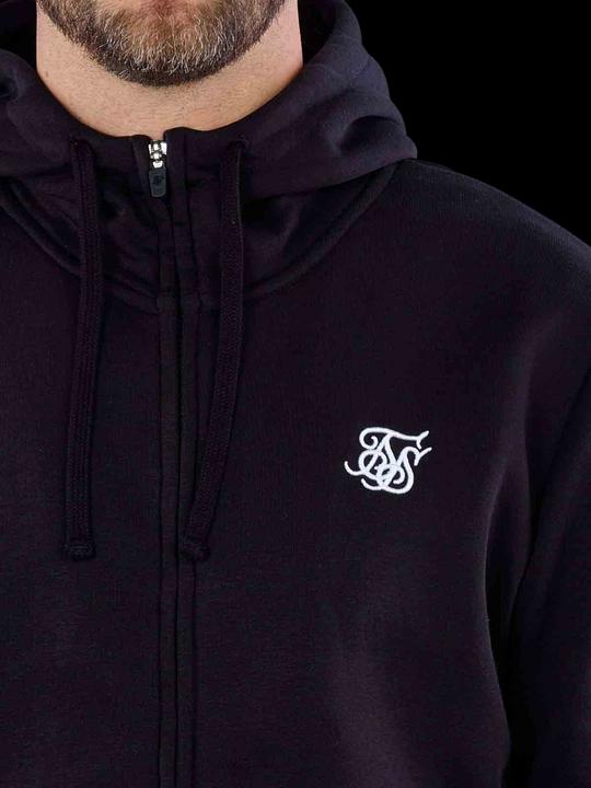 Produktbild Siksilk Kapuzenpullover Black Essential Zip Through Funnel Hoodie (XL)