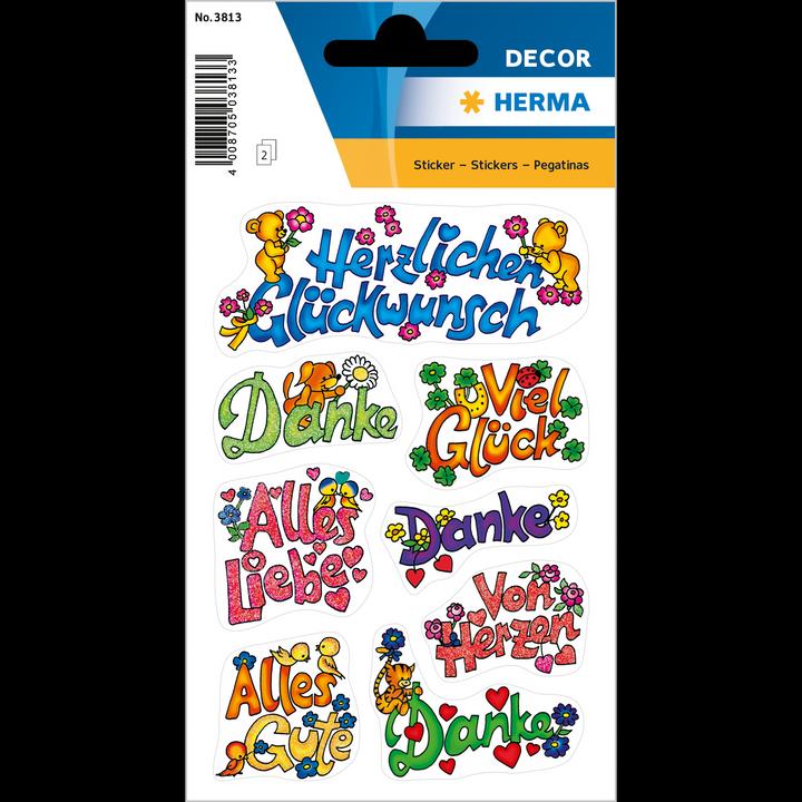 Actual product image Herma Birthday stickers