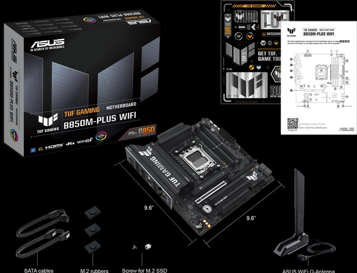 Actual product image ASUS TUF Gaming B850M-Plus Wifi (AM5, AMD B850, mATX)