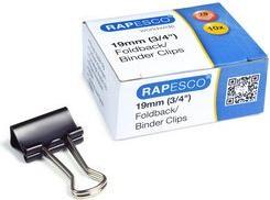 Actual product image Rapesco Foldback clip, (W)19 mm, black, 80 pcs. (1 x)