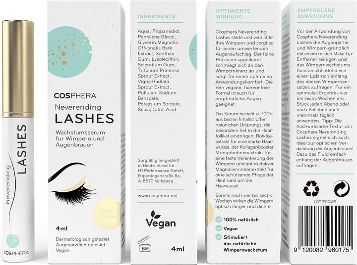 Actual product image Cosphera Neverending Lashes eyelash serum 4 ml (4 ml)
