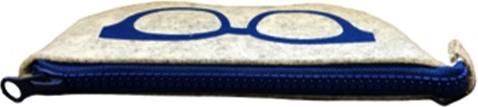 Image du produit Bekos Étui à lunettes en feutre souple avec fermeture éclair Bleu